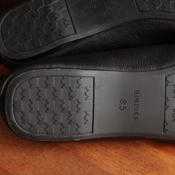 Birdies Loafers Womens Size 8.5 Black Starling Leather Slip On Flat Shoes Modern - Picture 9 of 13